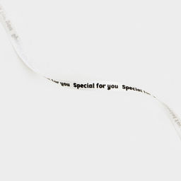 Лента для декора и подарков Special for you, белая, 0.5 см 200м - Арт узор фото 2