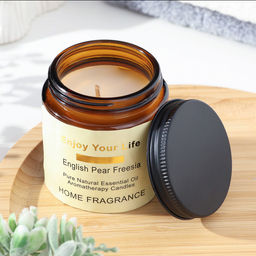 Ароматическая свеча в банке «Английская груша и фрезия», 6×6.5 см