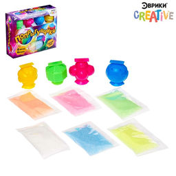 Набор для опытов Попрыгунчики, 4 формы, 6 цветов