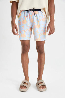 Короткие шорты для плавания стандартного кроя с рисунком - Defacto фото 5