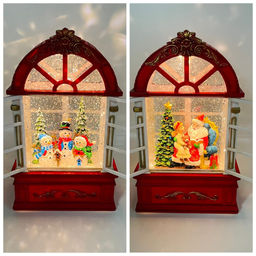 Новогодний декор стекло - Окно со створками 22 см (арт. 23027A/23027B) в ассортименте