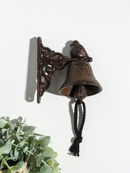 Колокол сувенирный чугун "Маленькая птичка" 11,5х7,5х12 см