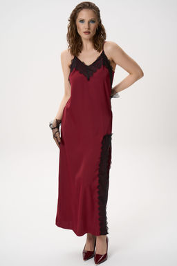 Платье  сорочка (бордовый)