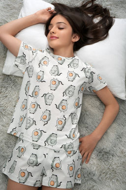 Хлопковая пижама для девочки с шортами Happyfox