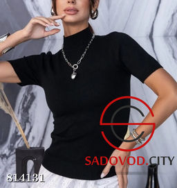 Водолазка однотонная с коротким рукавом - Bruno фото 5