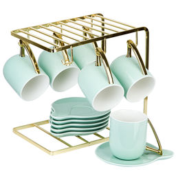 Чайный набор на металлической подставке 12пр. 5th Avenue. Mint (6 персон) v=240 мл (подарочная упаковка)