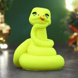 Фигурное мыло Змейка Ёлочка желтое, 55г