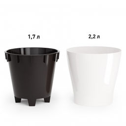 Цена за 2 шт. Горшок цв. "Лея" 2,2л двойной (белый) М7928