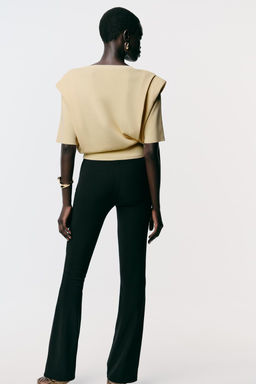 KNIT TOP WITH SHOULDER PADS - Zara фото 5