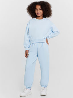 Костюм спортивный для девочек голубой