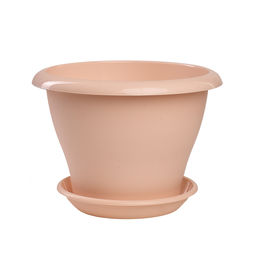 Пластиковый горшок Гамма, D19, пудра с поддоном 2л