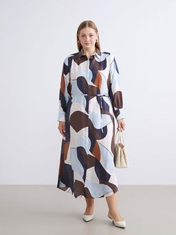 Desenli G?mlek Elbise