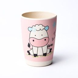 Набор детской посуды Коровка из бамбука, 5 предметов: тарелка, миска, стакан, столовые приборы - Крошка я фото 7