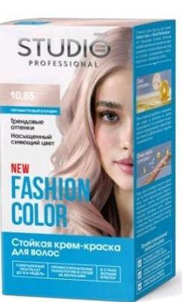 АКЦИЯ -10% Студио "Fashion Color" Стойкая краска д/в тон 10.85 Перл.блондин 50/50/15мл.(6) / 95702