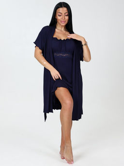 476-ХС ЖЕНСКИЙ КОМПЛЕКТ ДВОЙКА (Темно-синий) - А-дина фото 2