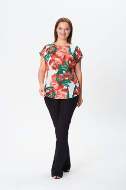 Блуза Modema 202 красные цветы - Ketty фото 4