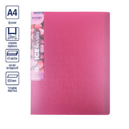 Expert Complete Trend ICEberries Папка с вкладышами 40 л. A4 600 мкм 20 мм лён 1 шт. брусника EC211720070