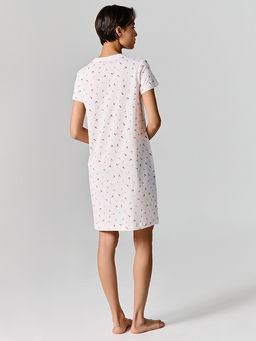 Сорочка ночная женская розовая с цветочным принтом - Mark formelle фото 3