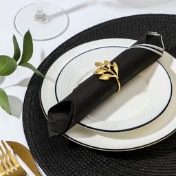 Кольцо для салфетки Nature Лепестки, 4,53,2 см, цвет золотой - Simaland фото 2