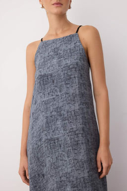 Antrasit Duz Maxi Dokuma Elbise TWOSS25EL00904 - Trendyolmilla фото 3