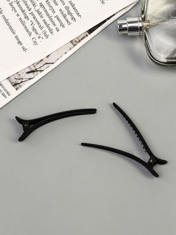 Цена за 6 шт. Зажимы для волос «Джастин», набор 6 шт., 7.5 см, чёрные