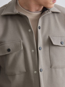 Regular Fit Erkek Dokulu G?mlek Ceket