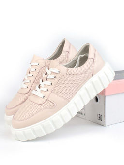 05-PDA97-2 PINK Кроссовки женские (натуральная кожа)