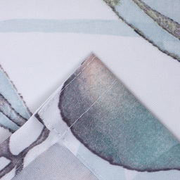 Шторы для кухни Доляна Акварельные листья 145*180- 2 шт, подхваты - 2 шт., 100% п/э  фото 4