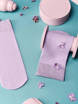 Цена за 2 пары. Носки Классические CONTE FANTASY (люрекс) violet