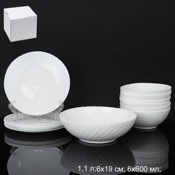 Столовый набор 13 предметов белый фактурный / WV13AT/75685 (WHITE) /уп 4/ С /