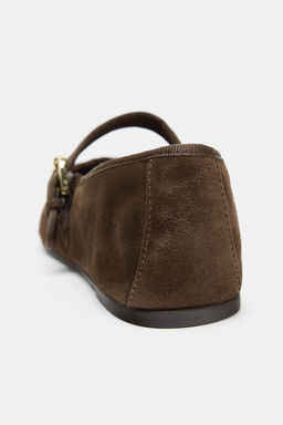 SUEDE BALLET FLATS - Zara фото 12