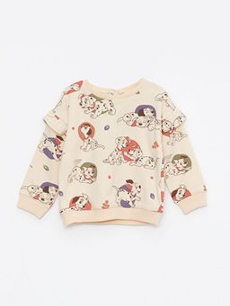 Bisiklet Yaka Uzun Kollu 101 Dalma?yal? Bask?l? K?z Bebek Sweatshirt ve Tayt 2li Tak?m - Waikiki фото 2