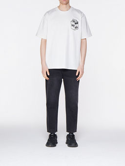 Всесезонные укороченные чёрные джинсы tappered - 0not1 фото 2