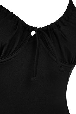 TRENDYOLMILLA Siyah Baglama Detayl? Balenli Tunelli Regular Mayo TBESS25MA00034 фото 6