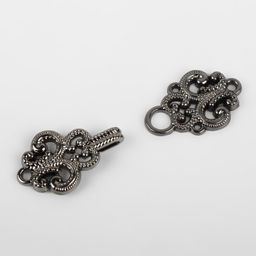 Декоративная застёжка, 4.5×1.5 см, цвет чёрный