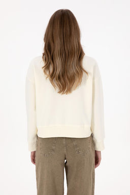 Kad_n Krem Basic Sweatshirt Sepette S_rpriz _ndirim - U.s. polo assn фото 5