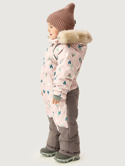 Комбинезон 8з0626 пудра/кофе