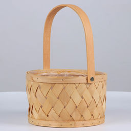 Корзина плетёная для хранения, 20×20×12 см, ручка h=14.5 см, секвойя