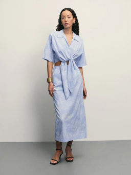 Укороченная рубашка с цветочным принтом / Zarina  фото 2