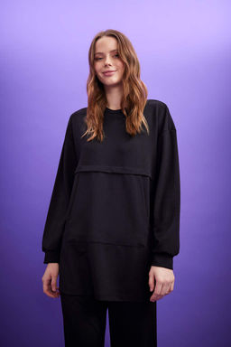 Толстовка-туника с капюшоном Relax Fit