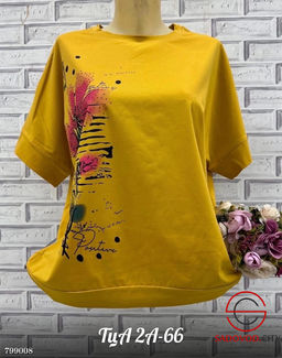 Футболка (сбоку цветы рисунок) - Bruno фото 6