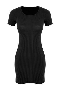 Siyah Mini Bodycone/Vucuda Oturan Orme Elbise TWOSS25EL00851