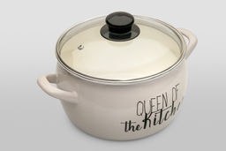 ГЛУБОКАЯ КАСТРЮЛЯ ЭКСКЛЮЗИВ СО СТЕКЛ. КРЫШКОЙ QUEEN OF KITCHEN 5,4 Л (22 СМ) - Metrot фото 2