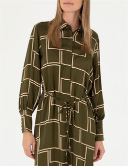 Kahverengi Comfort Fit Dokuma Elbise - Pierre cardin фото 6