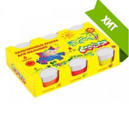 Краски пальчиковые для малышей Каляка-Маляка 60 мл 6 цв. карт.уп. 1+