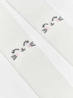 Bask?l? K?z Bebek K?lotlu ?orap 2li