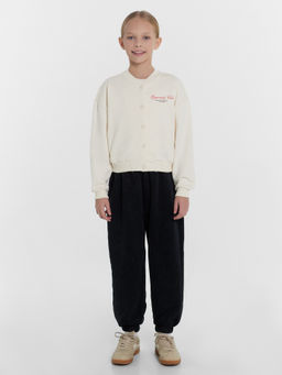 Бомбер для девочек кремовый с надписью gymnastic club - Mark formelle фото 3