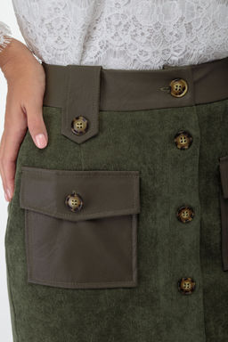 Юбка ANELLI 922 хаки  фото 2