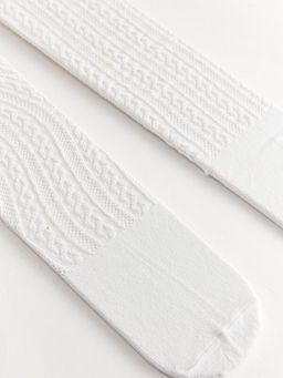 Kendinden Desenli K?z ?ocuk K?lotlu ?orap 2li