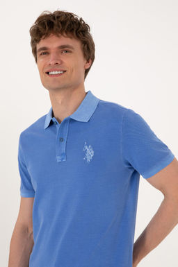 Erkek Slim Fit Polo Yaka _ndigo Y_kamal_ Basic Ti__rt Sepette S_rpriz _ndirim - U.s. polo assn фото 9